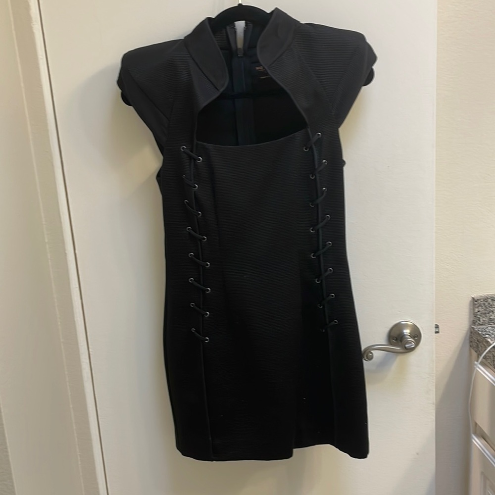 Edgy short black dress